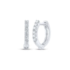 Splendid Jewellery 10kt White Gold Diamond Accent Hoop Earrings - Splendid Jewellery