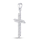 Splendid Jewellery 10kt White Gold Diamond Asymmetric Cross Pendant  Side View 2 from Splendid Jewellery
