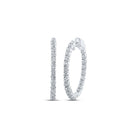 Splendid Jewellery 10kt White Gold Diamond Brilliance Hoop Earrings - Splendid Jewellery