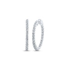 Splendid Jewellery 10kt White Gold Diamond Brilliance Hoop Earrings - Splendid Jewellery