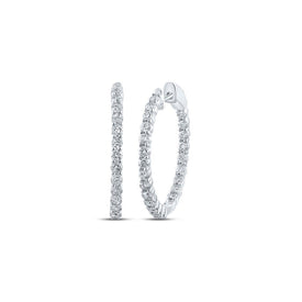 Splendid Jewellery 10kt White Gold Diamond Brilliance Hoop Earrings - Splendid Jewellery