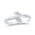 Splendid Jewellery 10kt White Gold Diamond Bypass Band Ring - Splendid Jewellery