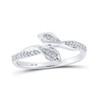 Splendid Jewellery 10kt White Gold Diamond Bypass Band Ring - Splendid Jewellery