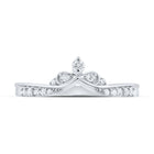 Splendid Jewellery 10kt White Gold Diamond Chevron Band Ring Front view from the 10Kt White Gold Womens Round Diamond Chevron Band Ring 1 8 Cttwpin212773 collection by Splendid Jewellery