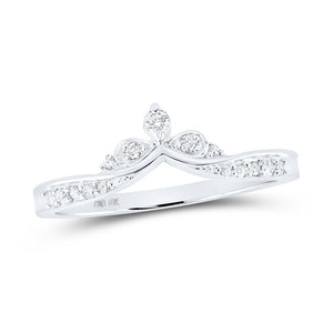 Splendid Jewellery 10kt White Gold Diamond Chevron Band Ring - Splendid Jewellery