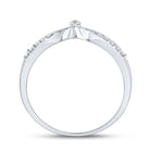 Splendid Jewellery 10kt White Gold Diamond Chevron Band Ring - Splendid Jewellery