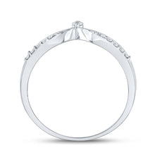 Load image into Gallery viewer, Splendid Jewellery 10kt White Gold Diamond Chevron Band Ring - Splendid Jewellery