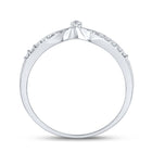 Splendid Jewellery 10kt White Gold Diamond Chevron Band Ring - Splendid Jewellery