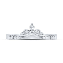 Load image into Gallery viewer, Splendid Jewellery 10kt White Gold Diamond Chevron Band Ring - Splendid Jewellery