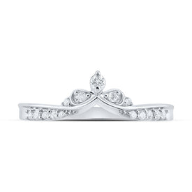 Splendid Jewellery 10kt White Gold Diamond Chevron Band Ring - Splendid Jewellery