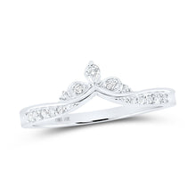 Load image into Gallery viewer, Splendid Jewellery 10kt White Gold Diamond Chevron Band Ring - Splendid Jewellery