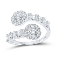 Load image into Gallery viewer, Splendid Jewellery 10kt White Gold Diamond Circle Cuff Band Ring - Splendid Jewellery