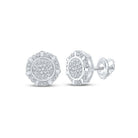 Splendid Jewellery 10kt White Gold Diamond Cluster Earrings - Splendid Jewellery