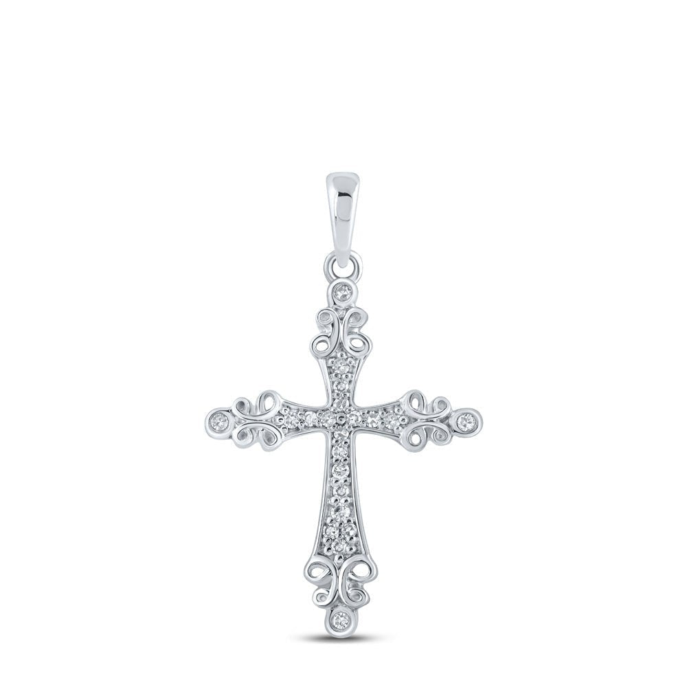 Splendid Jewellery 10kt White Gold Diamond Cross Pendant - Splendid Jewellery