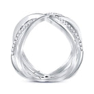 Splendid Jewellery 10kt White Gold Diamond Crossover Band Ring - Splendid Jewellery
