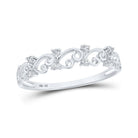 Splendid Jewellery 10kt White Gold Diamond Curl Band Ring - Splendid Jewellery