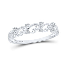 Load image into Gallery viewer, Splendid Jewellery 10kt White Gold Diamond Curl Band Ring - Splendid Jewellery