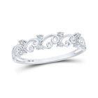 Splendid Jewellery 10kt White Gold Diamond Curl Band Ring - Splendid Jewellery