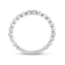 Load image into Gallery viewer, Splendid Jewellery 10kt White Gold Diamond Elegance Stackable Ring Side view from the 10Kt White Gold Womens Round Diamond 2 Stone Stackable Band Ring 03 Cttwpin280834 collection by Splendid Jewellery