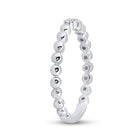 Splendid Jewellery 10kt White Gold Diamond Elegance Stackable Ring Top view from the 10Kt White Gold Womens Round Diamond 2 Stone Stackable Band Ring 03 Cttwpin280834 collection by Splendid Jewellery