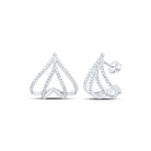 Splendid Jewellery 10kt White Gold Diamond Half Hoop Earrings - Splendid Jewellery