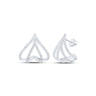 Splendid Jewellery 10kt White Gold Diamond Half Hoop Earrings - Splendid Jewellery