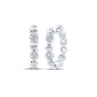 Splendid Jewellery 10kt White Gold Diamond Hoop Earrings - Splendid Jewellery