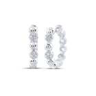 Splendid Jewellery 10kt White Gold Diamond Hoop Earrings - Splendid Jewellery