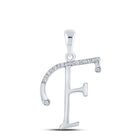 Splendid Jewellery 10kt White Gold Diamond Initial & Letter Pendant - Splendid Jewellery