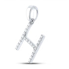 Splendid Jewellery 10kt White Gold Diamond Initial & Letter Pendant - Splendid Jewellery