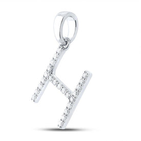 Splendid Jewellery 10kt White Gold Diamond Initial & Letter Pendant - Splendid Jewellery