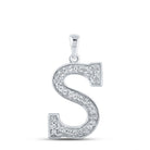 Splendid Jewellery 10kt White Gold Diamond Initial & Letter Pendant - Splendid Jewellery