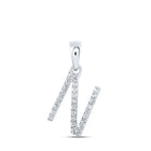 Splendid Jewellery 10kt White Gold Diamond Initial Necklace - Splendid Jewellery