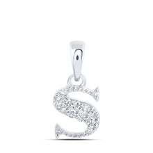 Load image into Gallery viewer, Splendid Jewellery 10kt White Gold Diamond Initial Pendant - Splendid Jewellery