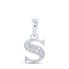 Splendid Jewellery 10kt White Gold Diamond Initial Pendant - Splendid Jewellery