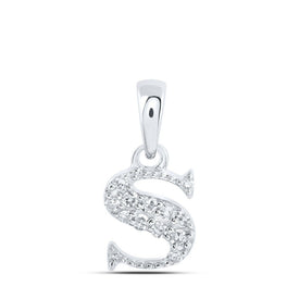 Splendid Jewellery 10kt White Gold Diamond Initial Pendant - Splendid Jewellery