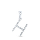 Splendid Jewellery 10kt White Gold Diamond Initial Pendant - Splendid Jewellery