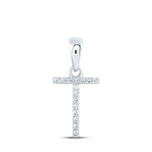 Load image into Gallery viewer, Splendid Jewellery 10kt White Gold Diamond Initial Pendant - Splendid Jewellery