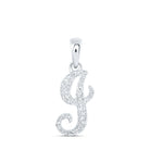 Splendid Jewellery 10kt White Gold Diamond Initial Pendant - Personalized Elegance - Splendid Jewellery