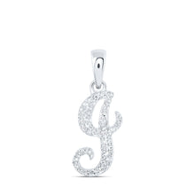 Load image into Gallery viewer, Splendid Jewellery 10kt White Gold Diamond Initial Pendant - Personalized Elegance - Splendid Jewellery