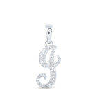 Splendid Jewellery 10kt White Gold Diamond Initial Pendant - Personalized Elegance - Splendid Jewellery
