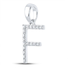 Splendid Jewellery 10kt White Gold Diamond Initial Pendant - Personalized Elegance - Splendid Jewellery