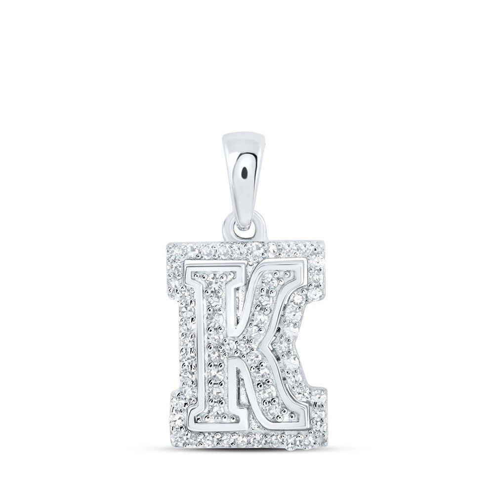 Splendid Jewellery 10kt White Gold Diamond Initial Pendant - Personalized Elegance - Splendid Jewellery