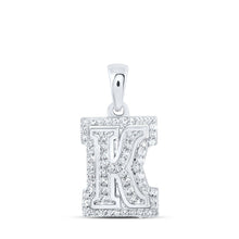 Load image into Gallery viewer, Splendid Jewellery 10kt White Gold Diamond Initial Pendant - Personalized Elegance - Splendid Jewellery