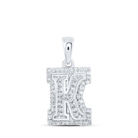 Splendid Jewellery 10kt White Gold Diamond Initial Pendant - Personalized Elegance - Splendid Jewellery