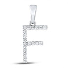 Splendid Jewellery 10kt White Gold Diamond Initial Pendant - Personalized Elegance - Splendid Jewellery