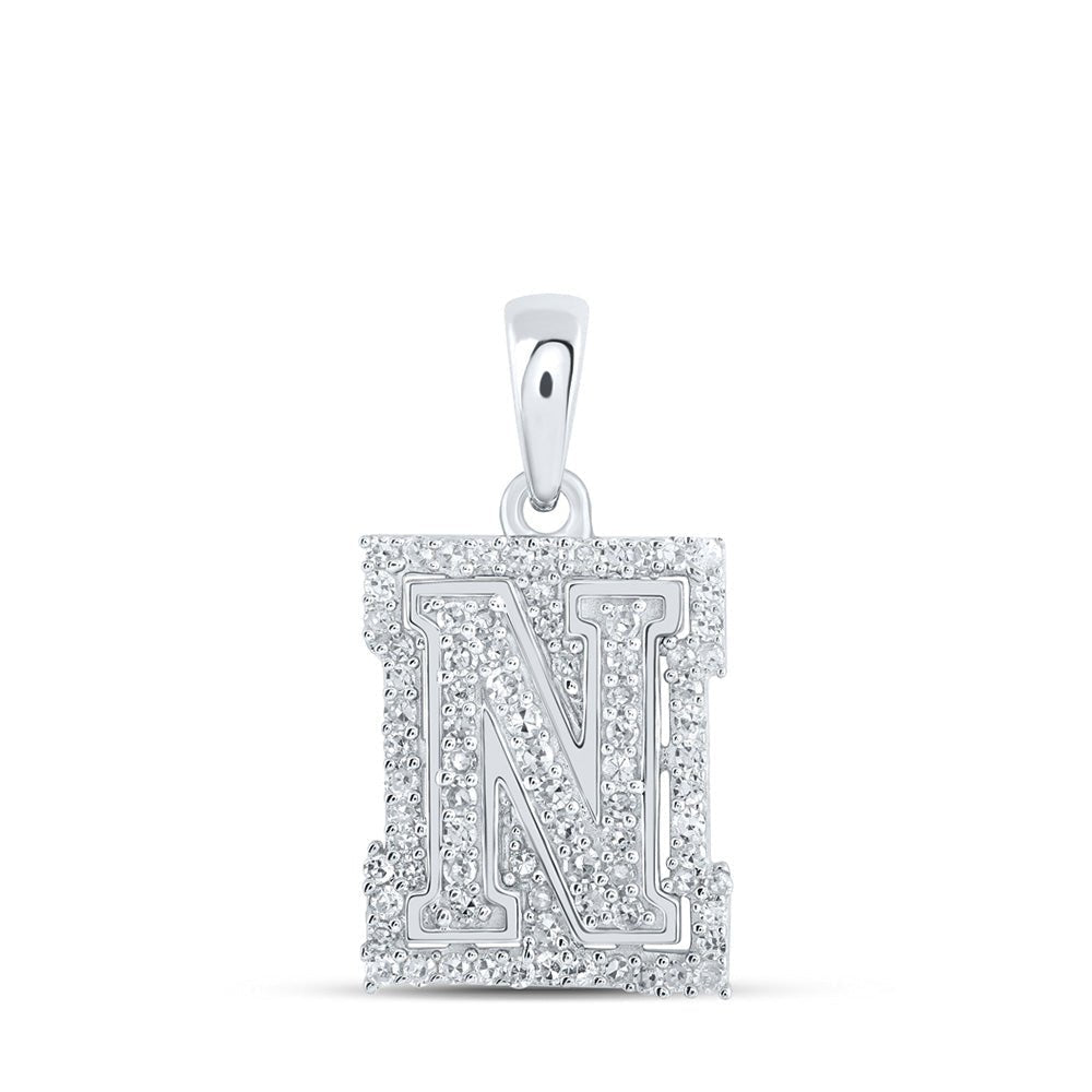 Splendid Jewellery 10kt White Gold Diamond Initial Pendant - Personalized Elegance - Splendid Jewellery