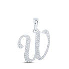 Splendid Jewellery 10kt White Gold Diamond Initial Pendant - Personalized Elegance at Its Finest - Splendid Jewellery