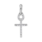 Splendid Jewellery 10kt White Gold Diamond Roman Cross Pendant - Splendid Jewellery