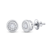 Load image into Gallery viewer, Splendid Jewellery 10kt White Gold Diamond Solitaire Stud Earrings  Side View from Splendid Jewellery